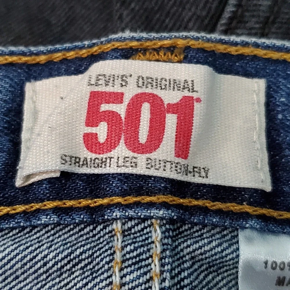 VINTAGE Levi's 501 Men Jeans 34X29 Blue Denim Original Fit Straight Leg Y2K